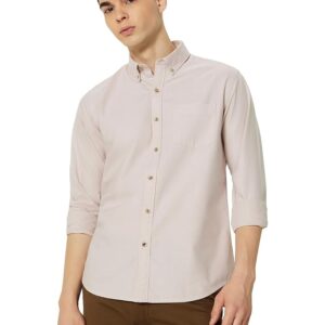 Symbol Premium Men Stylish Solid All Day Fresh Buttondown Casual Shirt - Regular Fit | Plain | Full Sleeve | Cotton Semi Formal Wear (Available in Plus Size & Combo Pack)